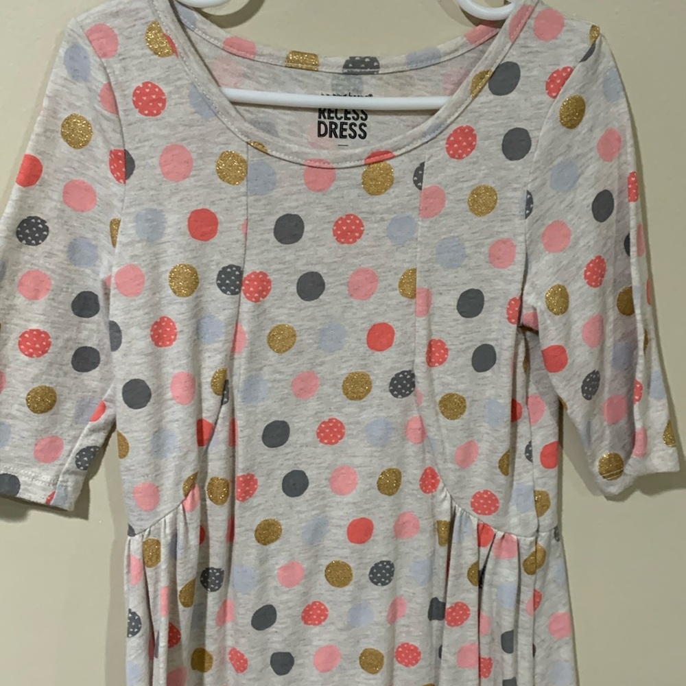 3/4 sleeve girls size 7 cotton dress